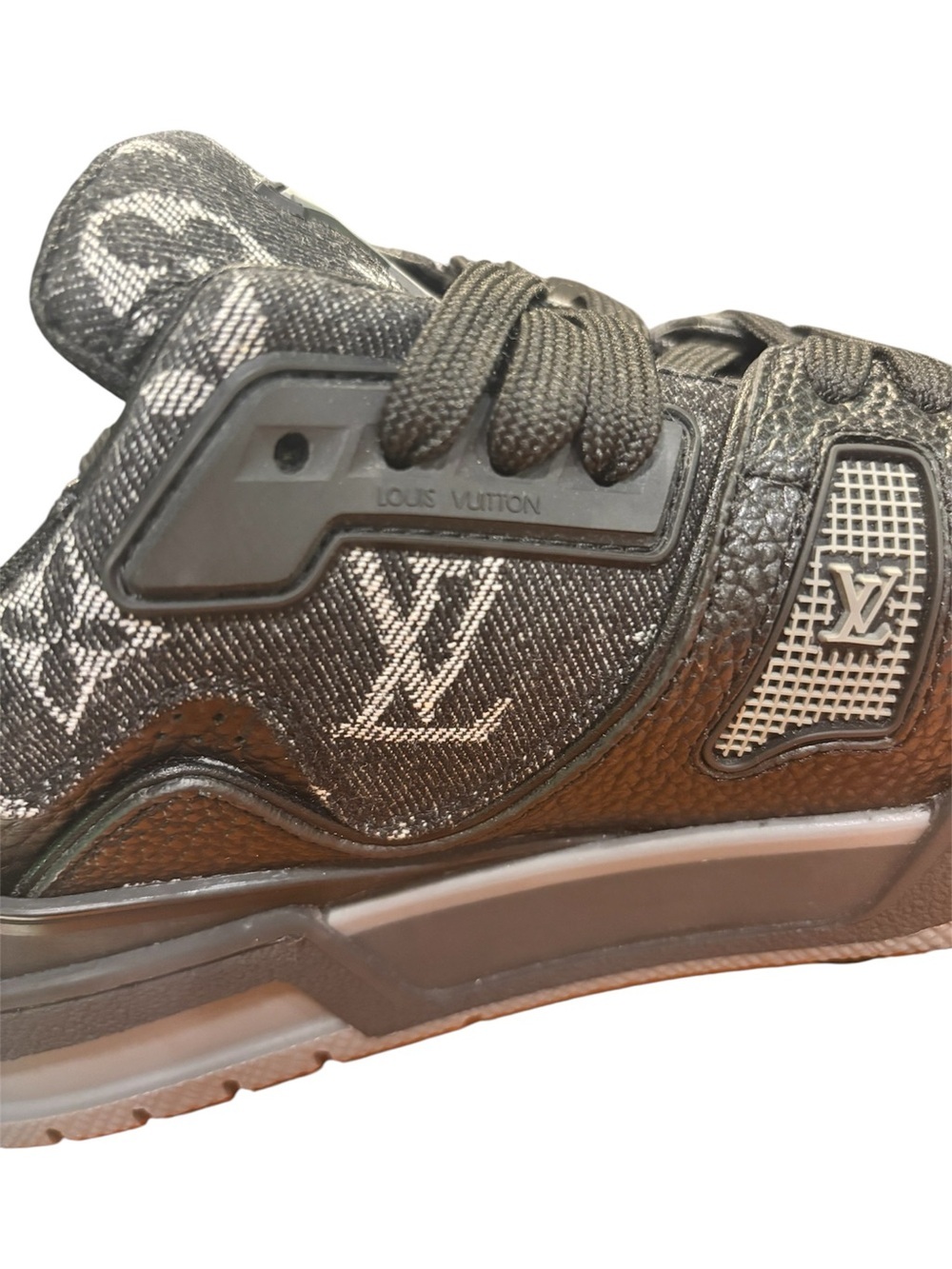 Black logo designer inspired sneakers size 8 - Picture 7 of 8